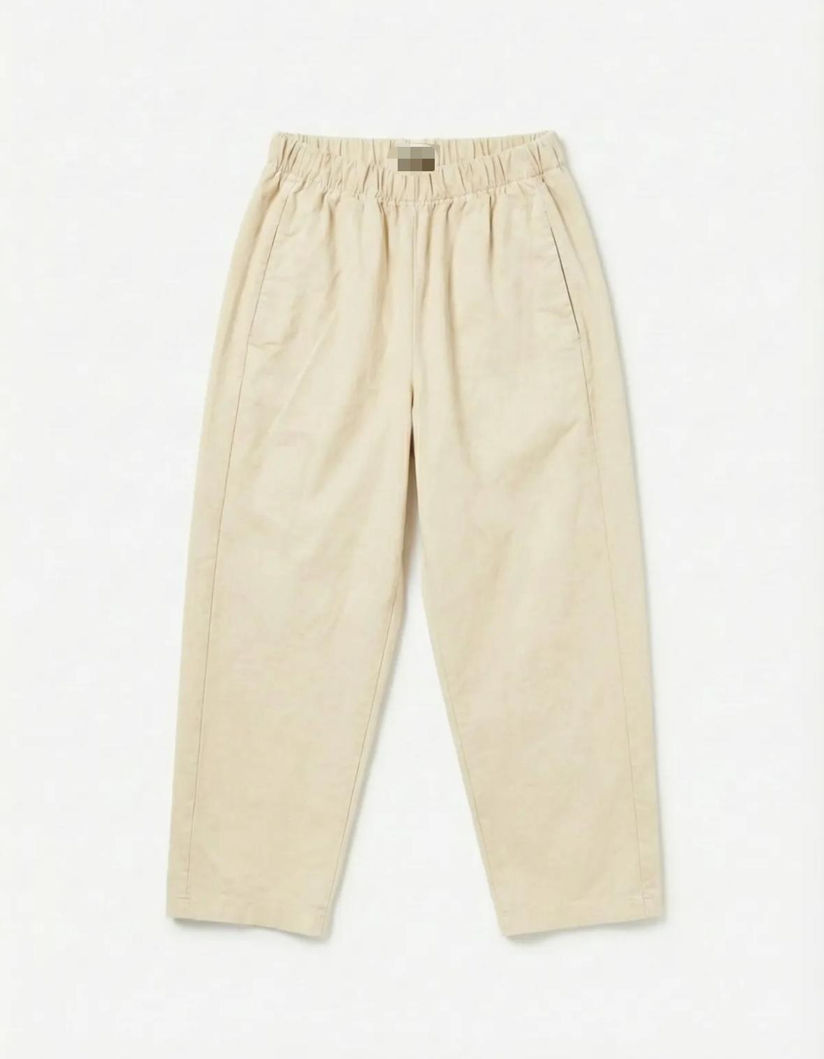 ELASTICATED WAIST BARREL TROUSER