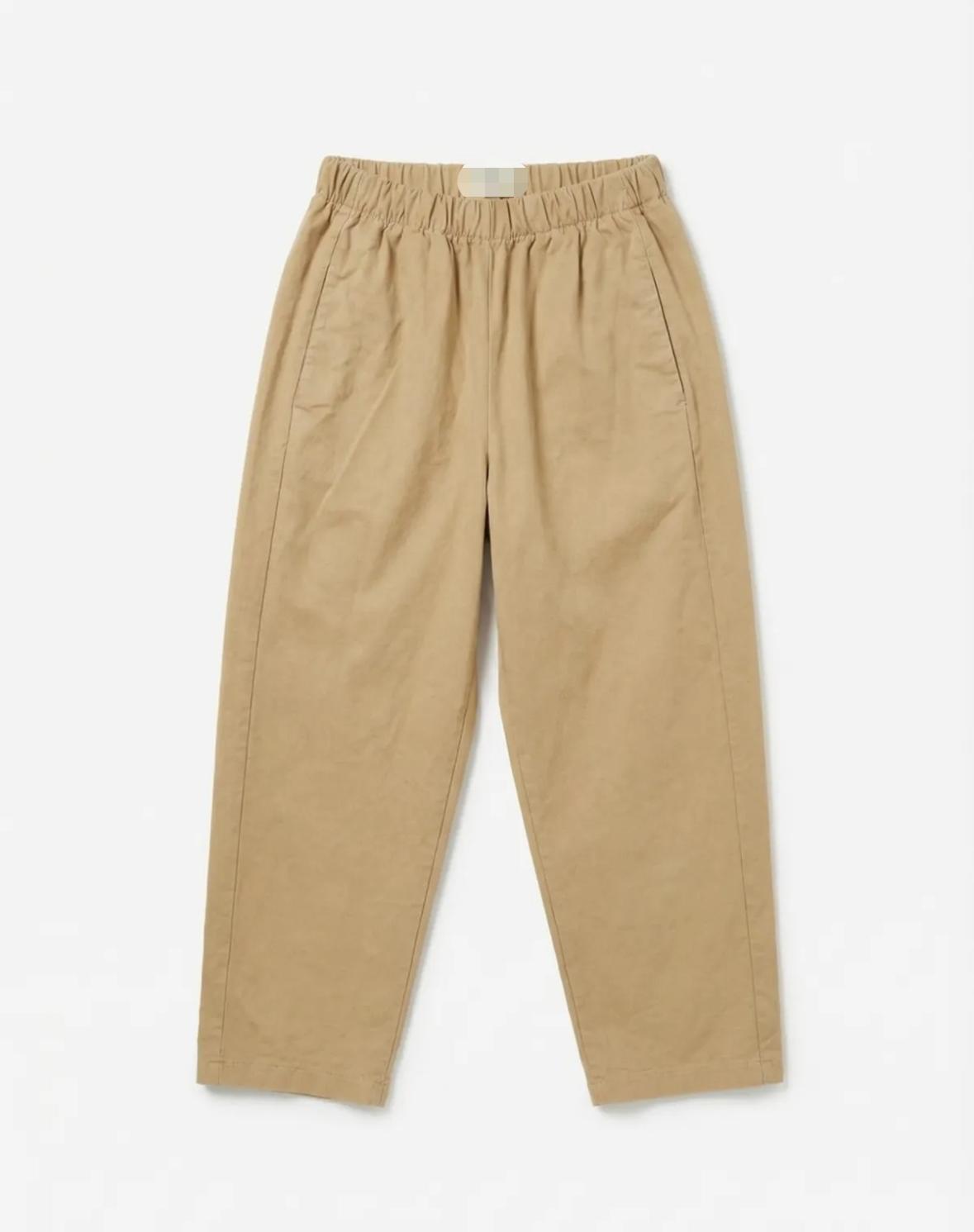 ELASTICATED WAIST BARREL TROUSER