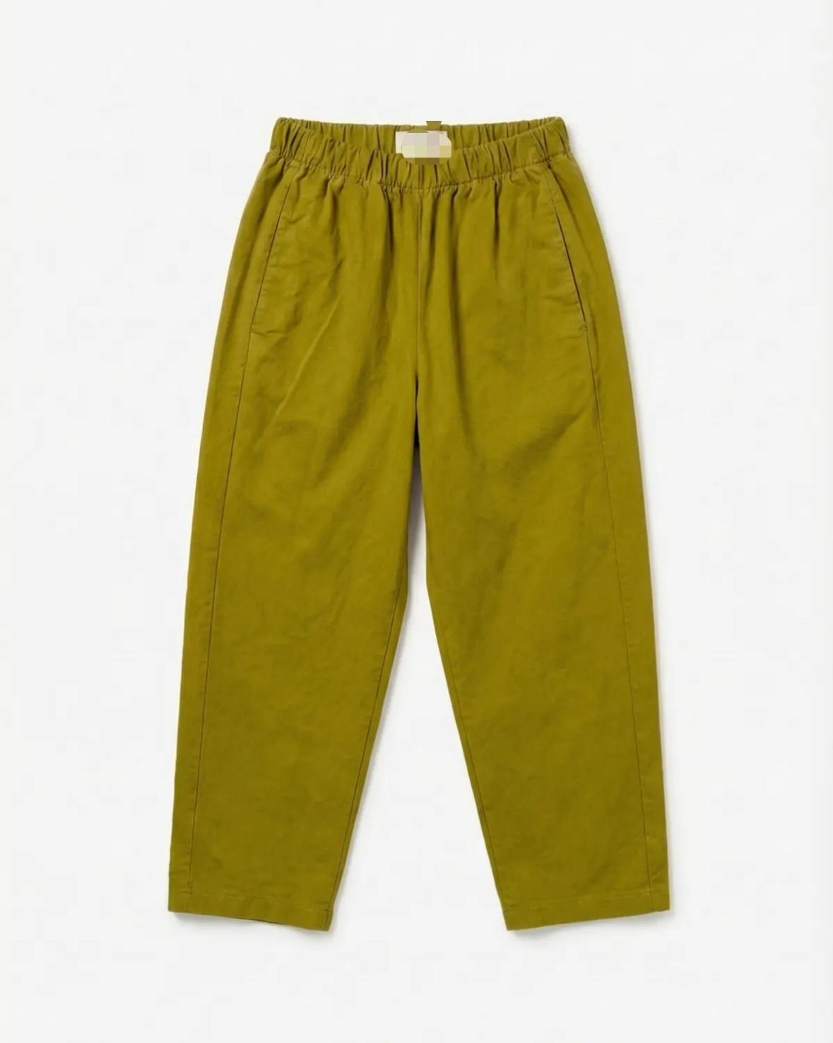 ELASTICATED WAIST BARREL TROUSER