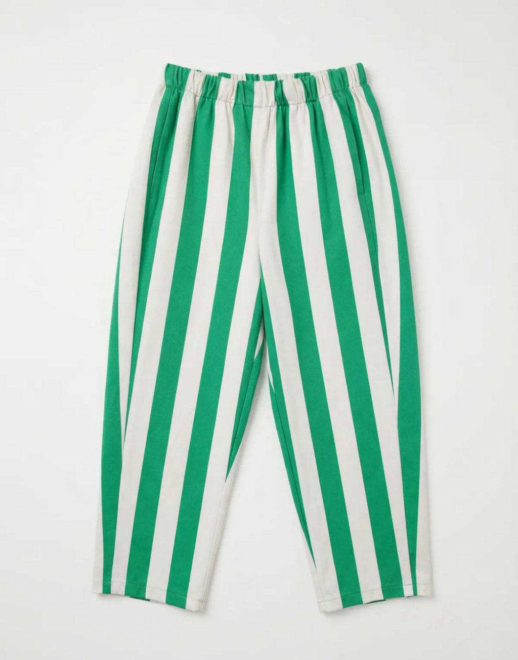 ELASTICATED WAIST STRIPE BARREL PANT