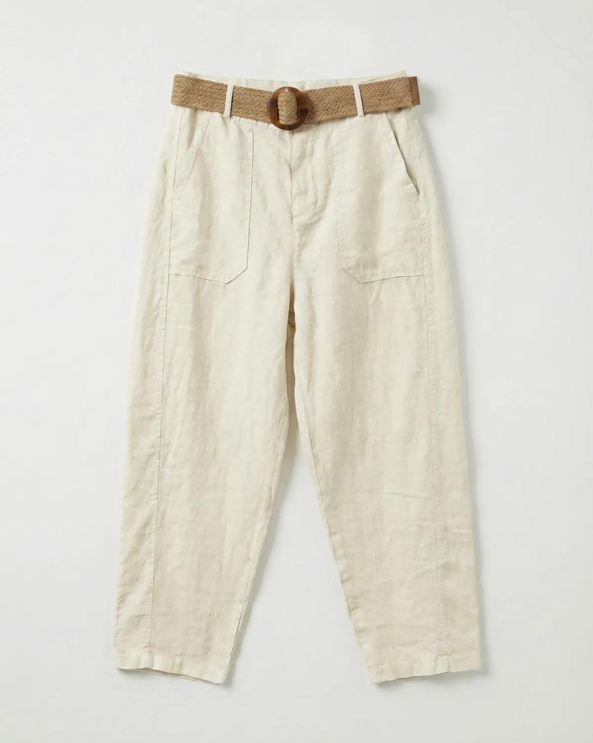 BELTED BARREL PANT