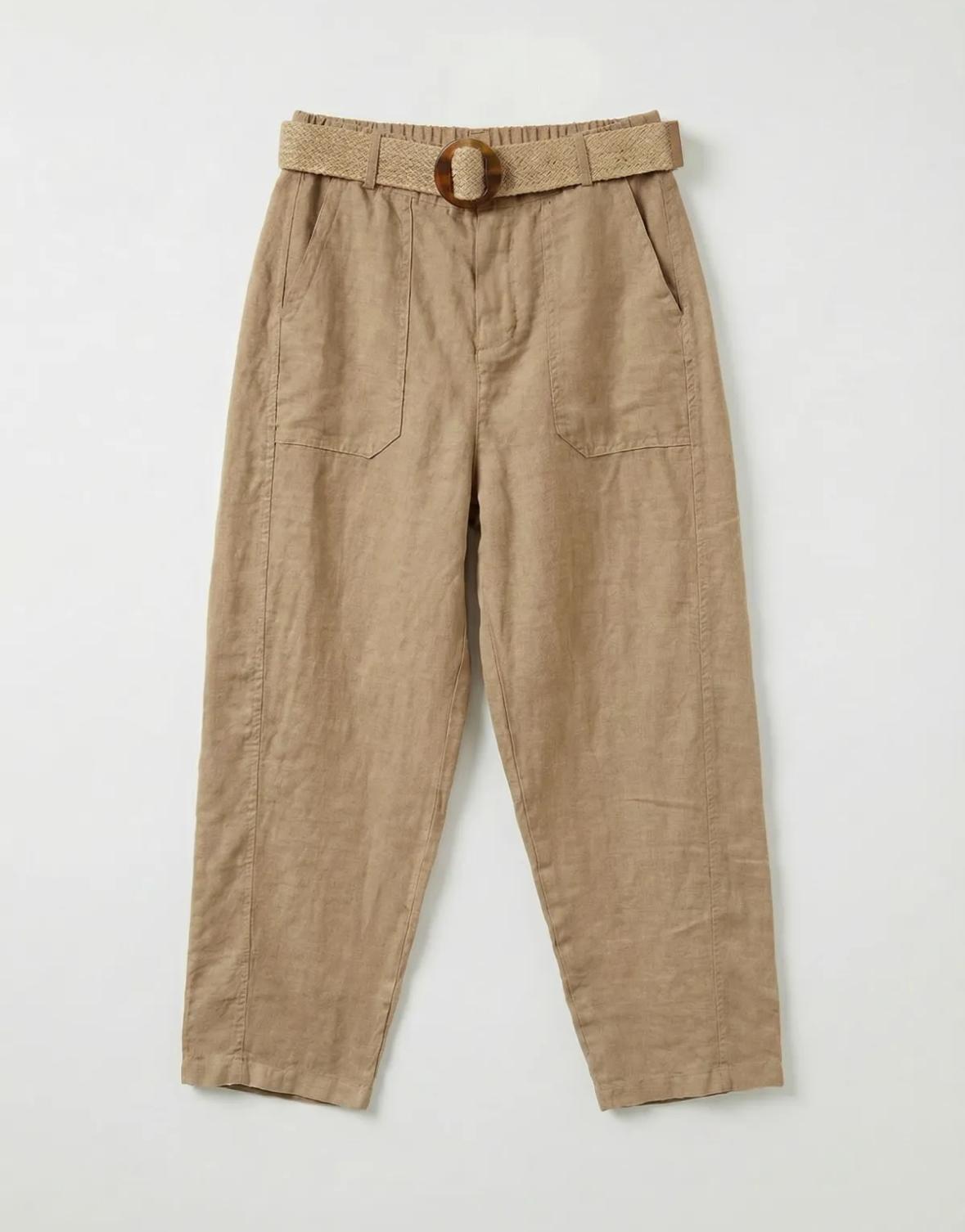 BELTED BARREL PANT